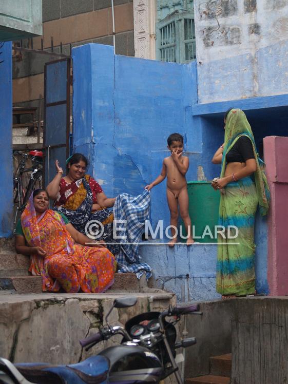 Scène de la vie quotidienne à Jodhpur - Bain