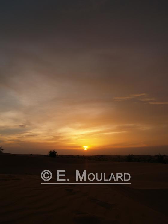 Coucher de soleil dans les dunes de Jaisalmer